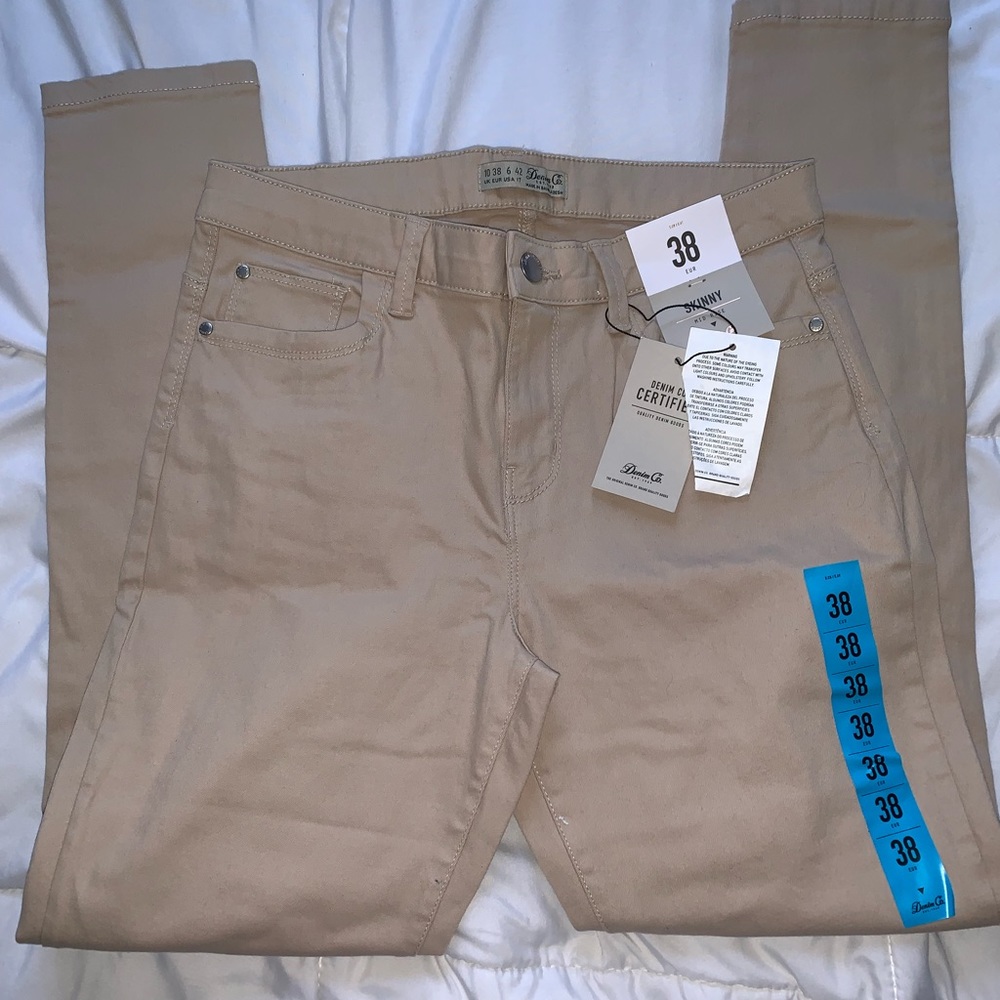 Women’s primary skinny mid rise beige jeans